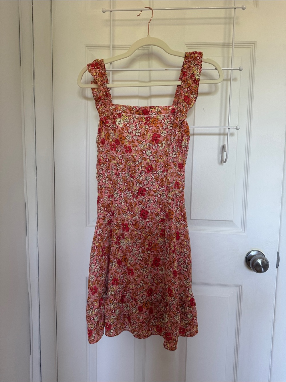 Sienna Sky Floral Dress in Coral and Pink
